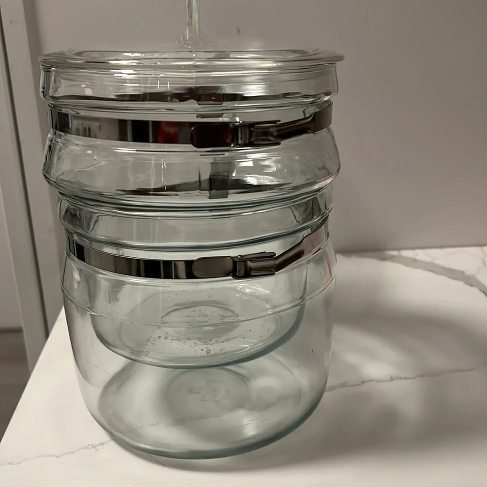 Vintage Pyrex Flameware #6283 Double Boiler Pot & Lid Set